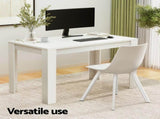 1 Artiss Dining Table and 4 Chairs Set Rectangle White DSET-120WH-5221-WHX4