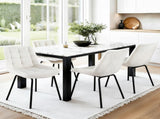 Artiss 4x Dining Chairs Velvet Tufted Kitchen Lounge Cafe Accent Chair Beige DINC-K-799-BGX4