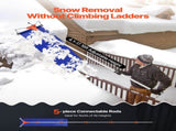 Snow Roof Rake, 27cm Aluminum Blade, 1.25-5.24 m Adjustable Roof Snow Scraper with Wheels & Slide, V952-WDPZ16FTGDS4UBU30001V0
