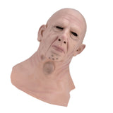 Realistic Bald Head Man Mask Latex Human Face Mask Funny Scary Halloween Costume Cosplay Props V1294-YM0714-3115210174411