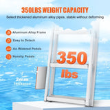 Dock Ladder Flip Up 5 Steps, 350lbs Load Capacity, Aluminum Pontoon Boat Ladder with 4" Wide Step & V952-MTXTSFSJFHXJDZKVCV0