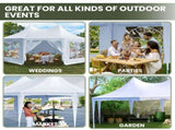 Wallaroo 6x4.5m Wedding Gazebo Marquee with Sidewalls GAZ-WED-6X45-WH