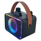 Mini Karaoke Machine Portable Bluetooth Speaker with 2 Wireless Mic V1263-JX-6961