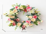 Spring Flower Wreath, Large Round Door Decoration, Versatile Indoor and Outdoor Decor, Perfect for V1192-AZ-W-24272