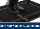 Indoor Outdoor Doormat, Rubber Non-Slip Entrance Mat for Scraping Mud, Sand and Dust from Shoes, Low V1189-LC-LY-00183