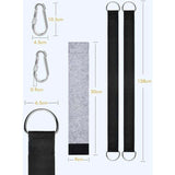 Tree Swing Straps, 158Cm Extra Long Hammock Tree Straps With 2 Safety Locking Carabiner Hooks And V1188-MS-227-2039