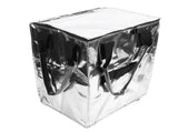 Grocery Bag On Wheels Collapsible Shopping Grocery Bag with Wheels for Laundry Camping Moving Silver V1294-YM0901-3117250215311