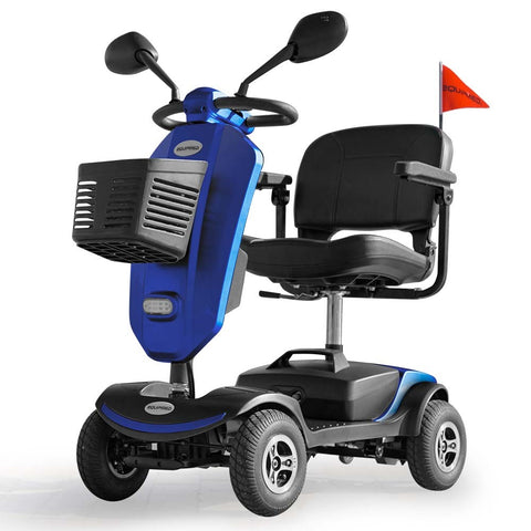 EQUIPMED Electric Mobility Scooter For Elderly Motorized Riding Older Adults Aid Portable E-Scooter V219-AGCMSCEMQA3BL