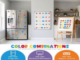 26 Pcs Wooden Fridge Magnets Set, Flexible Magnetic Letter Decor Stickers, Waterproof And Simple V1369-AZ3-W-12133