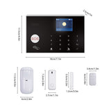 2G/WiFi TY Wireless Home Alarm System 2.4-inch TFT Color Touch Screen Alarm Panel Remote Control SOS V1294-YM0901-HS7022