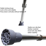 Walking Cane Folding Elbow Crutches Telescopic Forearm Crutches Adjustable Height Ergonomic Cuff, V1192-AZ-W-11341