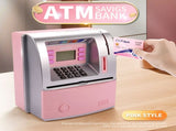 Kids Electronic ATM Savings Bank - Digital Piggy Bank with Password, Auto Roll-in Banknotes & Coin V888-ELOSUNG35821