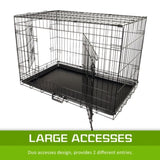 Wire Dog Cage Foldable Crate Kennel 48in with Tray V274-PET-WC48