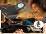 Professional 10X Magnifying Desk Lamp with Adjustable Swing Arm, 5 Color Modes & 10 Brightness V1341-ZY-YHY6KNXN-ROUNDBASE