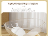 Luxury Transparent Cat Bed with Wooden Legs - Stylish Pet Nest V888-ELOSUNG18309