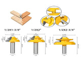 45 Degree Lock Miter Router Bit 3-Piece Set, for 31/64", 3/4"1"1/2 Inch Shank.Woodworking Tools V1369-AZ3-W-04898