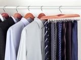 TOPIA HANGER Cedar Wood Hoodie Storage, Tie Rack, Belt Hanger, 360&degSwivel Hanger V1258-DP02-F-240
