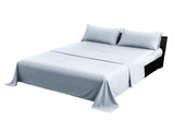 1000 Thread Count Cotton Rich Double Bed Sheet Set 4 Piece, Soft Feel Microfibre Blend, Solid C CVC-10DBL-PBU