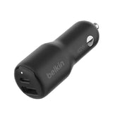 Belkin BoostCharge 42W Dual Port Car Charger - Black , V1202-V2-MPA-CCB005BTBK