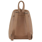 Milleni Womens Twin Zip Backpack Nappa Italian Leather Travel Bag - Burro V563-NL-10767-BURRO