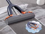 Sponge Mop with Roller Wringer Self Squeezing Floor Cleaner No Hand Contact Thickened Rubber Head V1189-LWWAL-20260401-05765