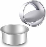 2-Pack 6-Inch Cake Pans Non-Stick Deep Aluminium Round Cake Pans with Removable Bottom for V1259-DP01-BO-178