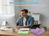 8PCS A6 Expanding File Folder Set, 13-Pocket Mini Accordion File Organiser, Portable Flash Card V1192-AZ-W-18372