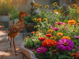 Rust Standing Peacock Garden Statue 60cm V637-71670PCK