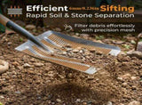 Stainless Steel Garden Sieve Shovel for Soil and Compost Screening-Grey V1107-119-GRA-57978