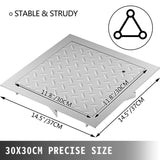 Recessed Manhole Cover 11.8"x11.8" Clear Opening, Galvanized Steel Drain Cover Overall Size V952-GB30X300000000001V0
