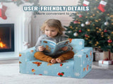 Kids Couch, 2-in-1 Toddler Chairs Comfy, Toddler Couch Sofa Bed Fold Out, Convertible Sofa to V767-VVR-ETSF6354652IOZAT6V0