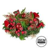 Christabelle 26cm Christmas Centrepiece Lush Green Decor Berries & Baubles 112_GUE513