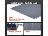 Garage Floor Tiles Interlocking, 16 Pack 513 x 513 x 5 mm Interlocking Modular Garage Flooring V952-PVCLSCKDDPVC9AKRO001V0