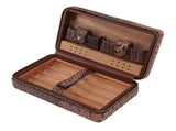 Cigar Humidor Case Cigarettes Portable Leather Humidifier Travel Cigar Box with Zipper for 4pcs V1294-YM3117220227311-0421