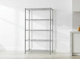 5 Tier Silver Metal Storage Rack Shelving Wire Shelf V63-837161