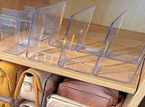 Handbag Organizer Household Transparent Bag Storage Rack Bed Room PC Mini Purse Shelf 3 Section V1294-YM0703-3117230123711