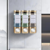 3-Pack Wall Mounted Soap Dispenser for Shampoo & Soap, 300ml x3, 3-Compartment Shower Dispenser, V1188-MS-325-0119