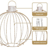 Jingle Jollys Christmas Lights 320 LED Fairy Light 3pcs Ball Decorations Set XMAS-MOT-BALL01-WARM