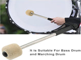 2 Pcs Bass Steel Drum,Wool Felt Drum Sticks with Stainless Steel Handle,Anti-slip Wool Drum V1370-AZ4-05364