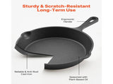 Cast Iron Skillet, 3 Pcs Frying Pan Set , Heavy-Duty Skillets with Heat-Resistant V952-ZTCGSJTCT681KMJDP001V0