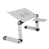 Aluminum Alloy Laptop Desk with Cooling Fan Portable Adjustable Lifting Folding Table for Home V1294-YM0901-3116210062511