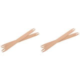 Durable Beige Wooden Tablet Weaving Shuttle for DIY Use 4Pcs V1369-AZ3-W-20860