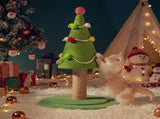 Christmas Tree Cat Scratching Post with Natural Sisal Rope, Durable Large Cat Scratcher with Plush V1341-ZY-EX27HZU9-M