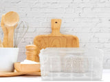White Dual Layer Portable Cake Carrier with Handle, Clear Dessert Storage Case for Easy Transport V1366-AZ2-W-20287
