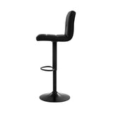 Artiss 4x Bar Stools Gas Lift Leather Chair Black BA-K-1536-BKX4