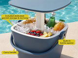 Gardeon 2-in-1 Outdoor Bar Table Portable Ice Bucket Cooler 15L Tong Blue ODF-COOLER-Q-BU
