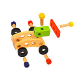 Tool Kit for Kids, Wooden Toddler Tools Set Including Tool Box , Montessori Educational Construction V1370-AZ4-06075
