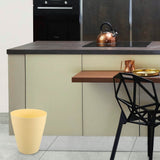 Yellow Plastic Trash Bin for Home, Multi-Functional Use with Stylish Design and Construction V1366-AZ2-W-26163