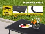 Gardeon 4PCS Outdoor Sofa Set Table and Chairs Cushion textilene Patio Furniture ODF-4PC-SOFA-TXL-J-CSN-BK