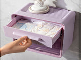 Toilet Paper Roll Box Waterproof Wall Mount Toilet Tissue Holder No Punch Bathroom Tissue Roll Box V1294-YM0716-3112220043712